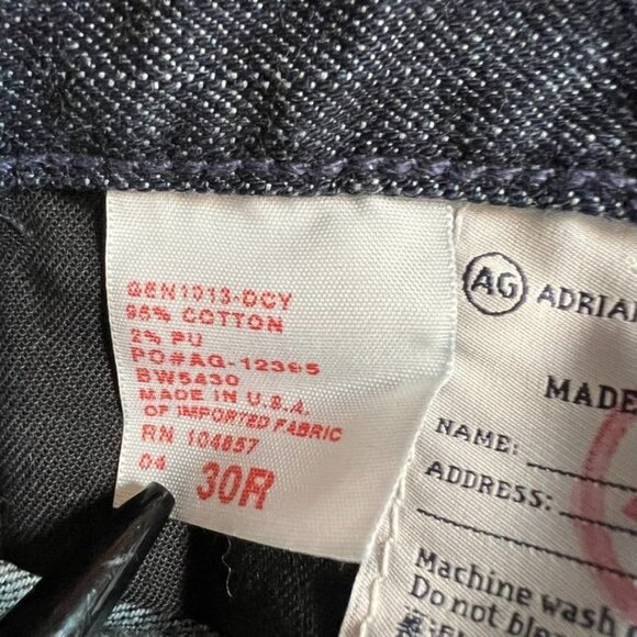 Adriano Goldschmied AG The Angel Bootcut Jeans Size 30R Dark Wash 32x34 - Picture 8 of 8